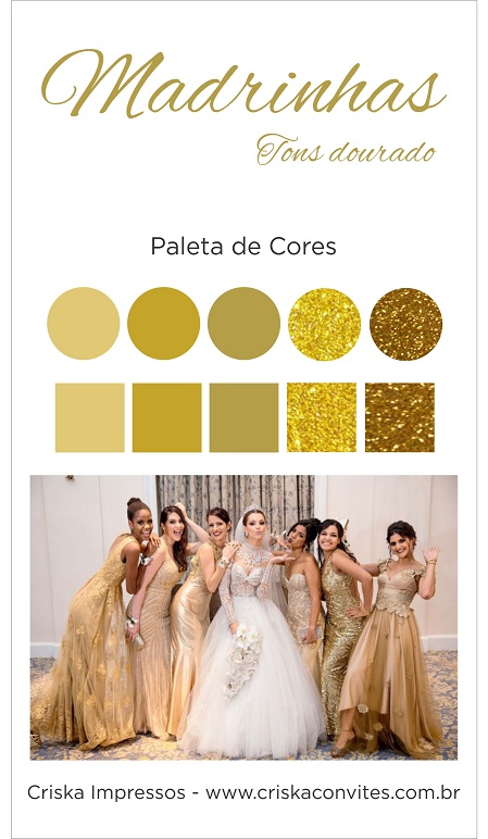 Paleta Madrinhas Dourado